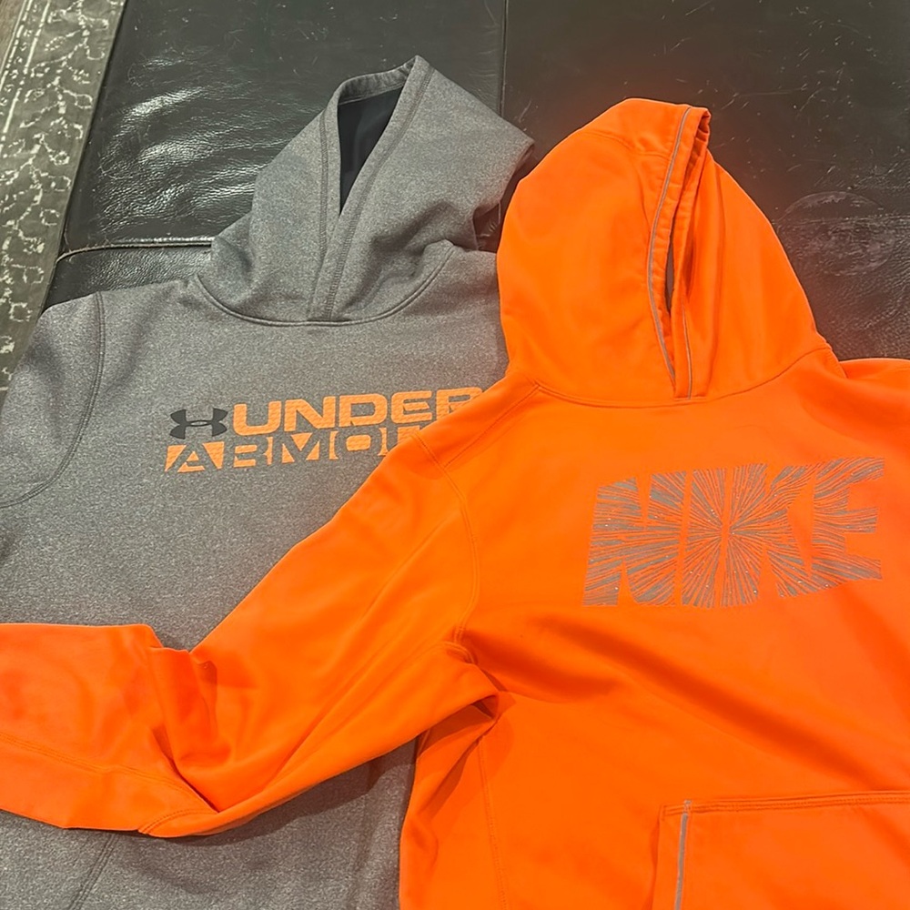 Nike and under Armour youth sweatshirts